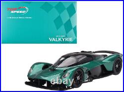 Aston Martin Valkyrie Aston Martin Racing Green Metallic w Black Top 1/18 Model