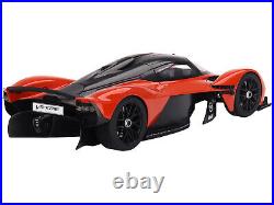 Aston Martin Valkyrie Maximum Orange with Black Top 1/18 Model Car by Top Speed