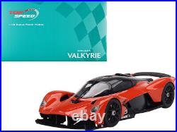 Aston Martin Valkyrie Maximum Orange with Black Top 1/18 Model Car by Top Speed