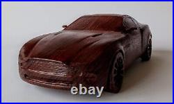 Aston Martin Vanquish V12 116 Wood Scale Model Car Replica Oldtimer Vintage Toy