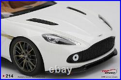 Aston Martin Vanquish Zagato Volante Escaping White in 118 Scale by Topspeed