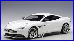 Aston Martin Vanquish in Glossy White Composite Model Car in 118 Scale by AUTOa