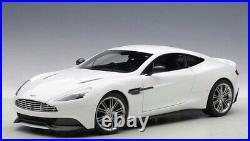 Aston Martin Vanquish in Glossy White in 118 Scale by AUTOart