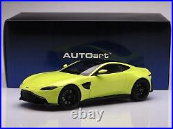Aston Martin Vantage 2019 Lime Essence Diecast Model Car Toy 118 Scale AUTOart