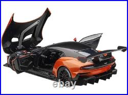 Aston Martin Vulcan Madagascar Orange with Carbon Top 1/18 Model Car by Autoart
