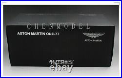 Aston Matin ONE 77 Metal Diecast Model Car 118 Scale Collection Boy Gift Black