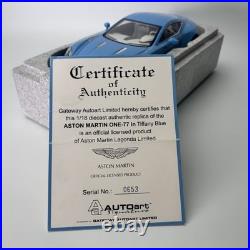 Autoart 118 Aston Martin ONE 77 Blue alloy openable car model limited edition