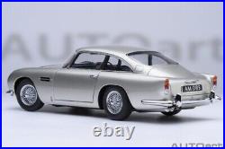 Autoart ASTON MARTIN DB5 1964 Birch Silver 1/18 Scale New