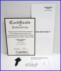 Autoart Signature 1/18 Aston Martin ONE-77 Black Pearl #70241 Diecast Model