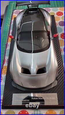 AvanStyle Aston Martin Vulcan Silver/carbon roof, 1/18 scale, Resin withNO Openings