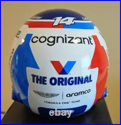 Bell 1/2 Scale Fernando Alonso 2024 Monaco GP Aston Martin Racing Mini Helmet