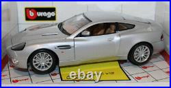 Burago 1/18 Scale Diecast 34063 Aston Martin Vanquish Silver