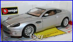 Burago 1/18 Scale Diecast 34063 Aston Martin Vanquish Silver