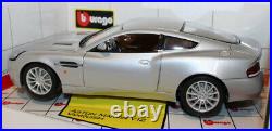 Burago 1/18 Scale Diecast 34063 Aston Martin Vanquish Silver