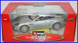 Burago 1/18 Scale Diecast 34063 Aston Martin Vanquish Silver