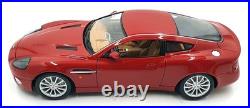 Burago 1/18 Scale Diecast DC18722C Aston Martin Vanquish Red With Case