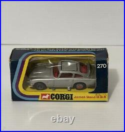 Corgi No. 270 James Bond Aston Martin Db5 Silver 1/43 Scale Made In Gt Britain