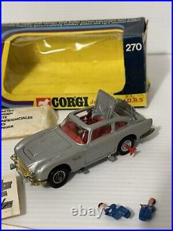 Corgi No. 270 James Bond Aston Martin Db5 Silver 1/43 Scale Made In Gt Britain