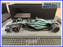 DAMAGED MODEL FD #299 -SPARK 1/18 ASTON MARTIN AMR23 2nd Canadian GP 2023