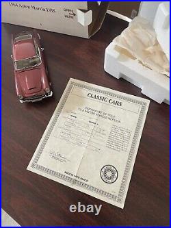 Danbury Mint 1964 Aston Martin DB5 Coupe 1/24 Scale Diecast Maroon Car withBox