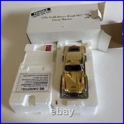 Danbury Mint 22kt Gold James Bond 007 Aston Martin 124 Scale IN BOX