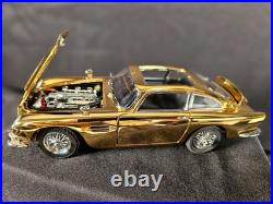 Danbury Mint 22kt Gold James Bond 007 Aston Martin 124 Scale Inv. #7093