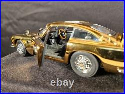 Danbury Mint 22kt Gold James Bond 007 Aston Martin 124 Scale Inv. #7093