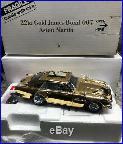 Danbury Mint James Bond 007 Aston Martin 22 C24 GOLD. 124 Scale RARE