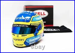 F1 Mini Helmet Aston Martin 2024 Scale 1/2 Fernando Alonso Bell