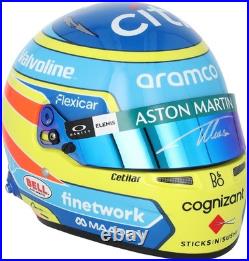 Fernando Alonso Aston Martin Autographed 2025 Bell 12 Scale Helmet