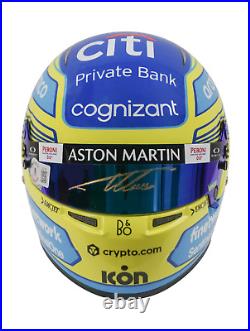 Fernando Alonso Signed Formula 1 Aston Martin Helmet 12 SCALE Beckett COA