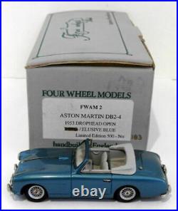 Four Wheel Models 1/43 Scale FWAM2 -1953 Aston Martin DB2-4 D/Head Open Blue
