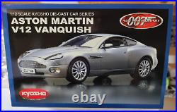 Kyosho 1/12 Scale Diecast 08603S Aston Martin V12 Vanquish 007 James Bond. NEW