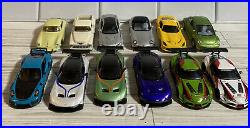 LOT of 12 KINSMART Diecast CARS SCALE 1/32 Porsche BMW Viper Aston Martin Toyota