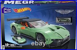 MEGA Hot Wheels Aston Martin Vulcan Block Set 986pcs 1/18 Scale + Diecast Car JP