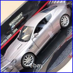 MINICHAMPS 1/18 Aston Martin DB9 2004 Silver Gray LH Drive 150137320 diecast