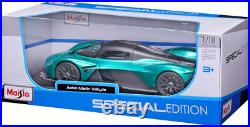 Maisto 118 Scale 2021 Aston Martin Valkyrie in Silver Diecast Model Car Maisto 118 Scale 2021 Aston Martin Valkyrie in Silver Diecast Model Car