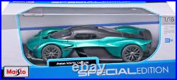 Maisto 118 Scale 2021 Aston Martin Valkyrie in Silver Diecast Model Car Maisto 118 Scale 2021 Aston Martin Valkyrie in Silver Diecast Model Car