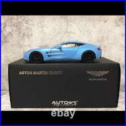 New AUTOart 118 Scale Aston Martin ONE77 Blue Diecast Car Model Collection Gift
