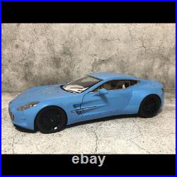 New AUTOart 118 Scale Aston Martin ONE77 Blue Diecast Car Model Collection Gift
