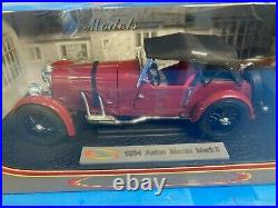 Signature Models 1934 Aston Martin Red Black Top Diecast 1/18 Scale