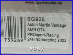 Spark Aston Martin Vantage Gt4 Pro Sport 24h Nurburgring 2023 143 Scale Sean