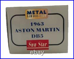 Sun Star 118 Scale Aston Martin DB5 Diecast 1005 Silver Boxed Sun Star 118 Scale Aston Martin DB5 Diecast 1005 Silver Boxed