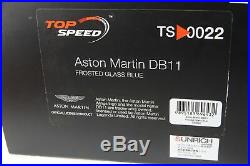 TSM Top Speed 118 scale Aston Martin DB11 V8 2016 Frosted Grass Blue (TS0022)