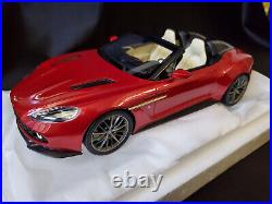 Top Speed ASTON MARTIN VANQUISH ZAGATO SPEEDSTER Lava Red 118 Model TS0233 New