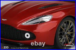 Top Speed Aston Martin Vanquish Zagato Speedster Lava Red 1/18 Scale New