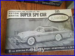 Vintage Aston Martin Super Spy Car By Aurora 1965 Old W Box 1/25 Scale Model